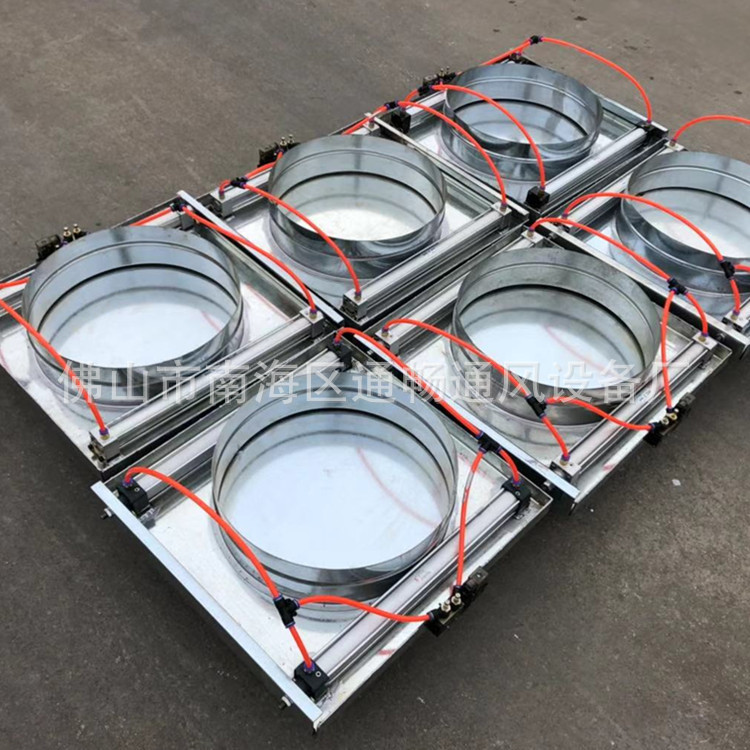 双杠气动插板阀方口电动除尘闸阀圆口气动镀锌板阀门法兰风阀