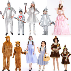 Halloween parent-child costume cosplay green fairy elf scarecrow clothes Dorothy The Wizard of Oz costume