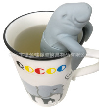 现货供应海牛泡茶器 硅胶动物过滤器 海狮硅胶滤茶器 厂家批发