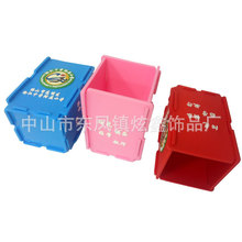 工厂定制卡通立体PVC软胶笔筒 创意组装式滴胶凹凸LOGO广告笔筒