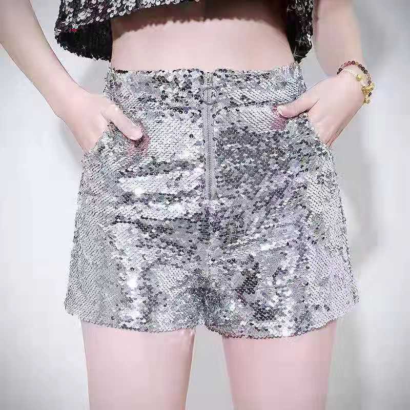 21 New Versatile Sequined High-waisted Shorts Dancing Casual Loose Stage Hong Kong Style Douyin Kuaishou Super Hot ins Pants 21 New Versatile Sequined High-waisted Shorts Dancing Casual Loose Stage Hong Kong Style Douyin Kuaishou Super Hot ins Pants