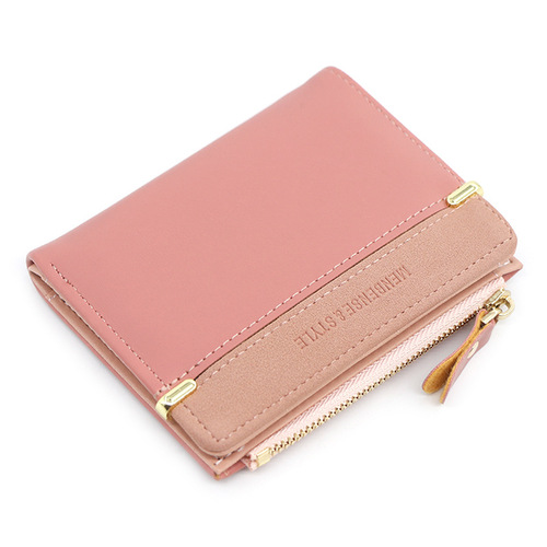 New Fashion Short Women's Zipper Wallet Korean Style Simple and Versatile Student Coin Purse Women's Wallet