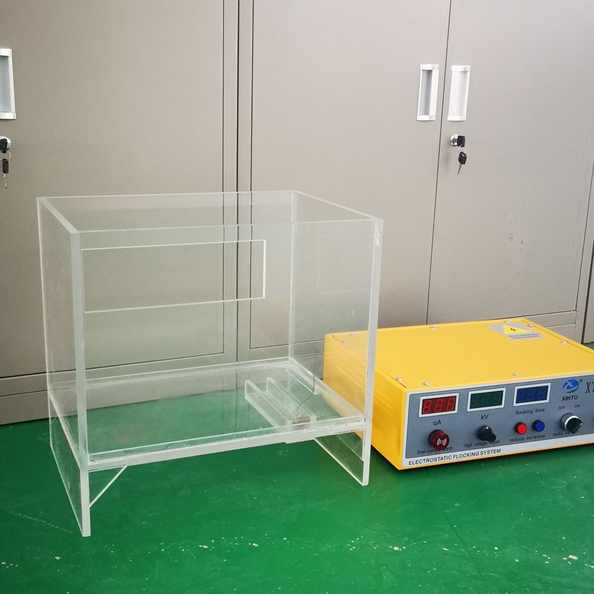 静电植绒机机器设备衣物印花飞绒箱绒毛种棉签海绵纸张摆件其他台