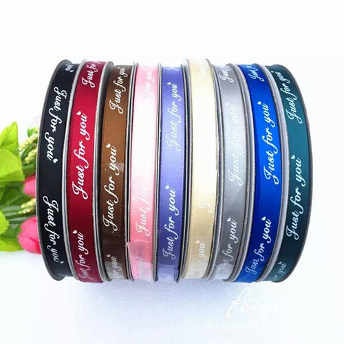 Wholesale 1CM English Ribbon Ribbon Flower Packaging Floral Ribbon Gift Box Bouquet Decoration Flower Shop Supplies