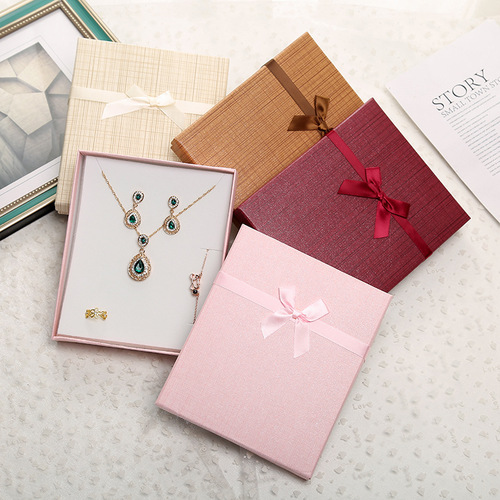 Manufacturer jewelry packaging box high-end gift box heaven and earth cover simple style gift box wholesale