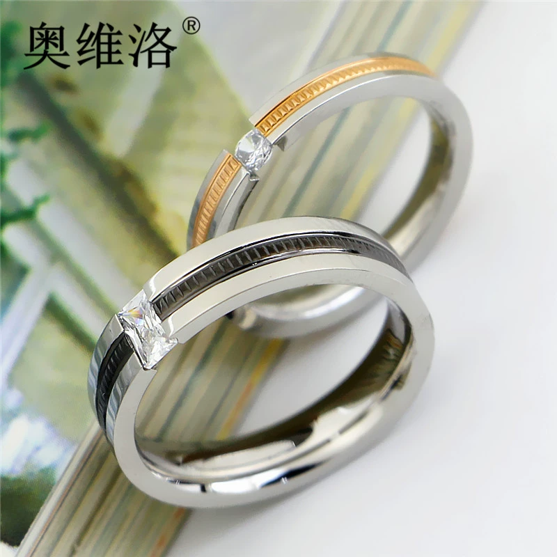 Овило Fashionable zirconium нержавеющая сталь для любимого на День Святого Валентина, тренд кольцо, корейский стиль