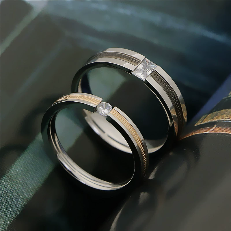 Овило Fashionable zirconium нержавеющая сталь для любимого на День Святого Валентина, тренд кольцо, корейский стиль