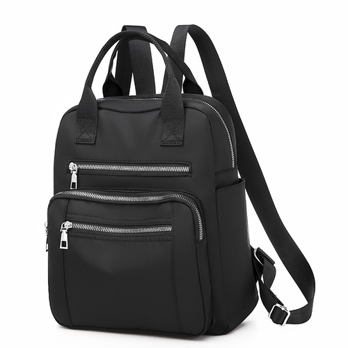 Oxford Double Strap Women's 2024 New Nylon Hand-held School Bag Fashion Casual Large Capacity Bag Travel Backpack