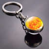 Space glossy spherical keychain, wholesale