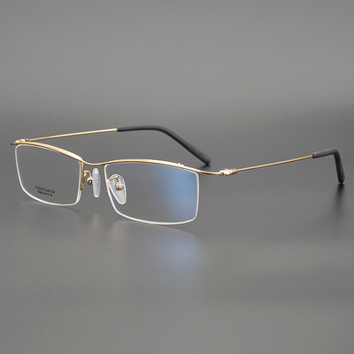 日本新款 精工纯钛眼镜框商务休闲半框男女款超轻近视眼镜架