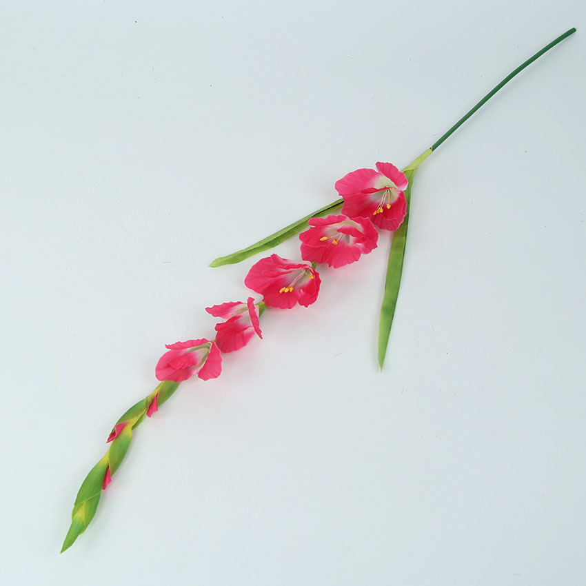 Alta simulación seda flor 8 Acorus calamus orquídea decoración de escritorio simulación Gladiolus