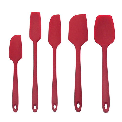 High-temperature resistant one-piece silicone spatula, food-grade cream spatula set, jam cake spreader, baking tools