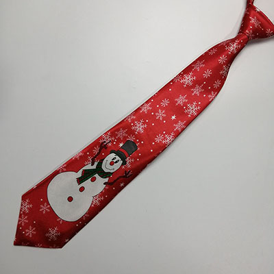 Amazon popular nuevo diseño impreso corbata vacaciones impreso LED luminoso corbata de Navidad música transfronteriza exclusiva