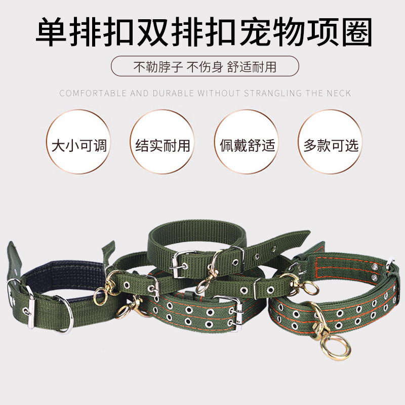 Various Colors of Dog Leashes and Collars, Thickened and Lengthened, Double-Row Buckle Pet Neck Harness, Traction Belt, Harness, Dog Leash, Dog Neck Collar Various Colors of Dog Leashes and Collars, Thickened and Lengthened, Double-Row Buckle Pet Neck Harness, Traction Belt, Harness, Dog Leash, Dog Neck Collar