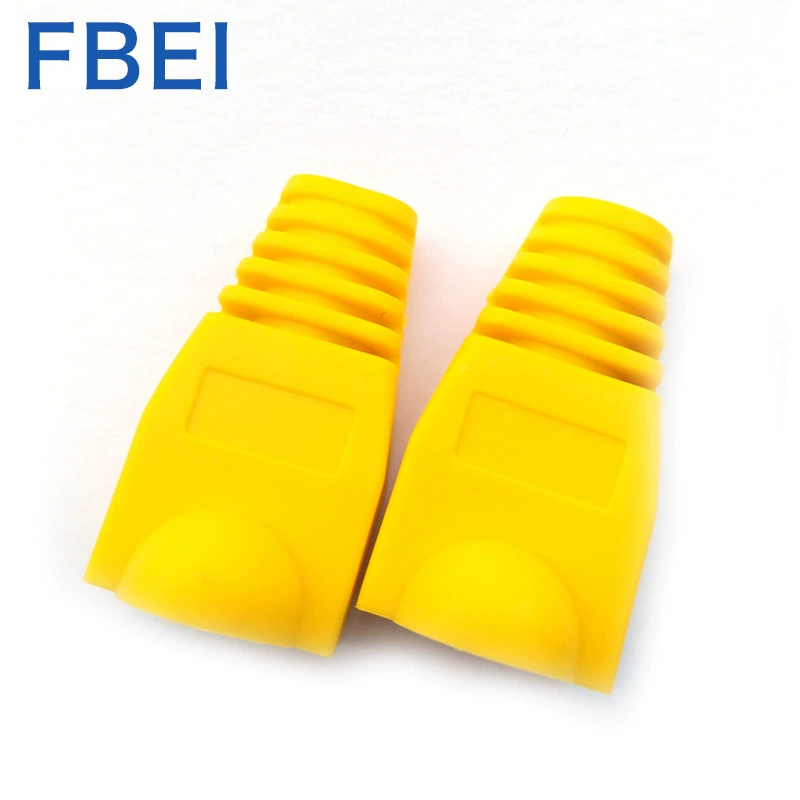 Фанбей RJ45 кожух коннектора сетевого кабеля 6.5 PVC цветной суперкатегория пять хвостовик гильза защитный чехол для кристаллической вилки