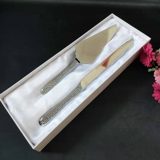 Factory Direct supply sales supply Western kitchen utensils suit zinc alloy handle diamond stainless steel knife shovel