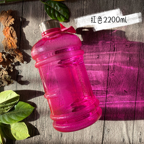 2.2L Plastic Sports Bottle PETG Gym Large Capacity Dumbbell Cup Portable Bucket Cup Sports Gift Water Bottle