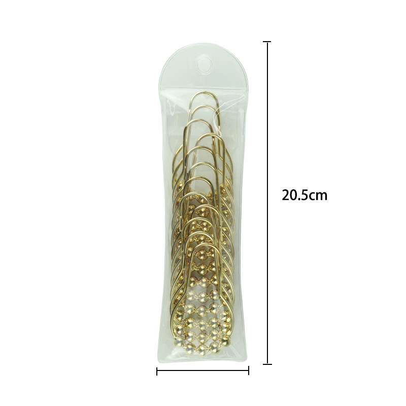 Gancho de cortina de ducha de metal transfronterizo directo de fábrica gancho de cortina de cinco bolas hebilla de la cortina hardware gancho pegajoso