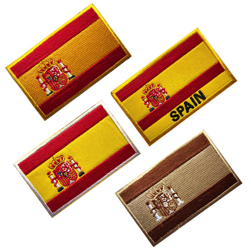 SPAIN Spanish multi-color flag badge magnet sticker patch strap hook embroidery cloth patch arm badge patch set accessory