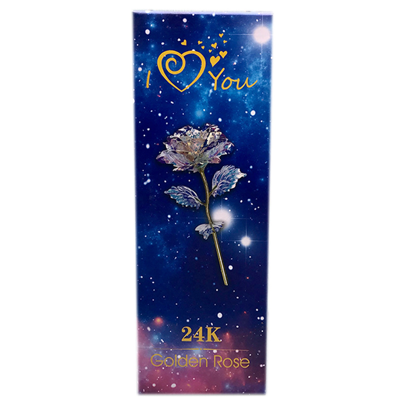 Rosa dorada de 24K, regalo creativo para San Valentín o Día de la Madre, pequeño detalle para eventos.