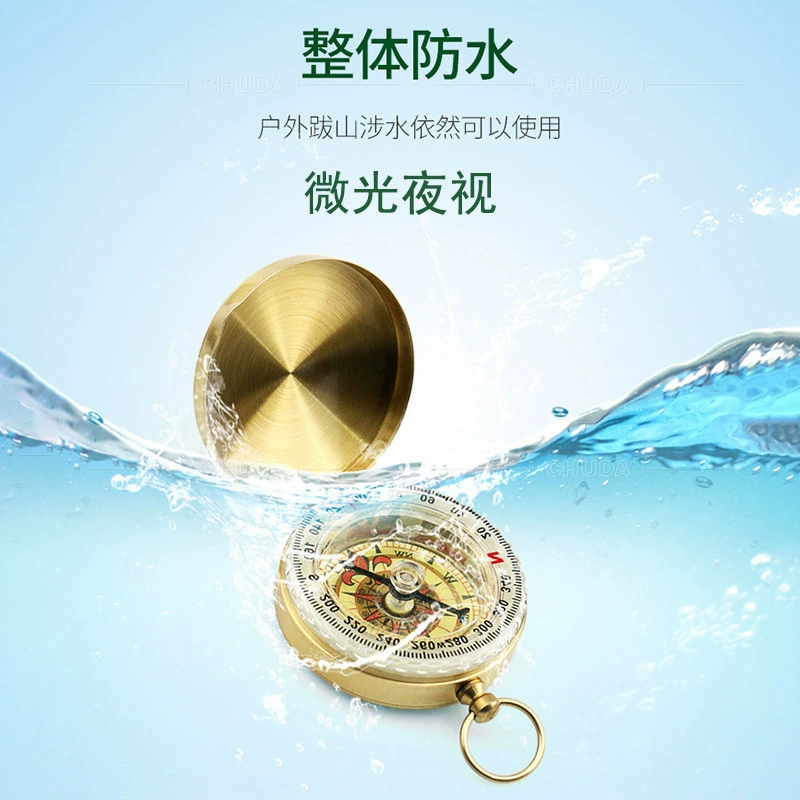 Оптовая тонкая медная Северная игла G50 карманные часы компас изысканный маленький подарок с крышкой со светящейся Северной иглой горячая распродажа