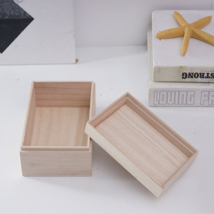 Wooden Packaging Box Wooden Gift Box Storage Box Pine Tung Wood Tiandi Cover Small Wooden Box Custom