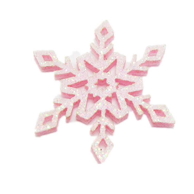 Cross-border decoración de Navidad copo de nieve pieza polvo de oro accesorios para el cabello material de horquilla polvo de oro copo de nieve accesorios de decoración de la joyería