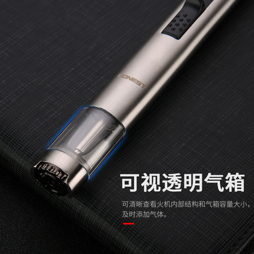 Baicheng honest written test sheet goes straight to blue fire inflatable lighter metal small spray gun kitchen outdoor appliances wholesale