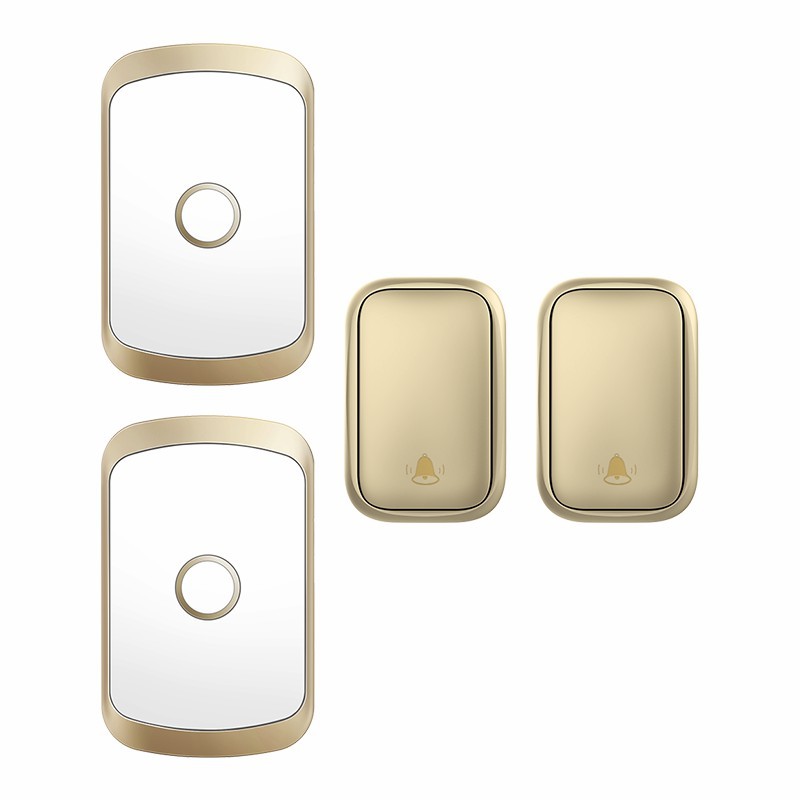 自发电远距离无线门铃智能遥控电子防水门铃无线家用二拖二呼叫器