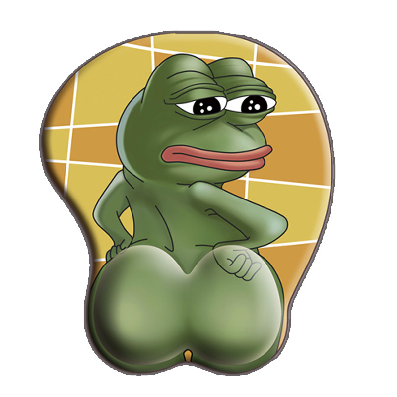 Original Rana triste masaje 3D alfombrilla de ratón almohadilla de muñeca alfombrilla de ratón Rana triste alrededor