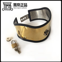 黑帝厂家成人情趣用品的经发.钛金不锈钢美脖护套 情趣项圈