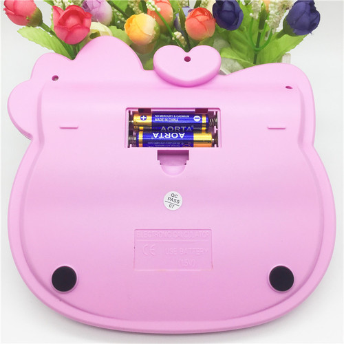 Cat head voice report number cute cartoon computer KT-3300A non-fading key can play piano pronunciation calculator 