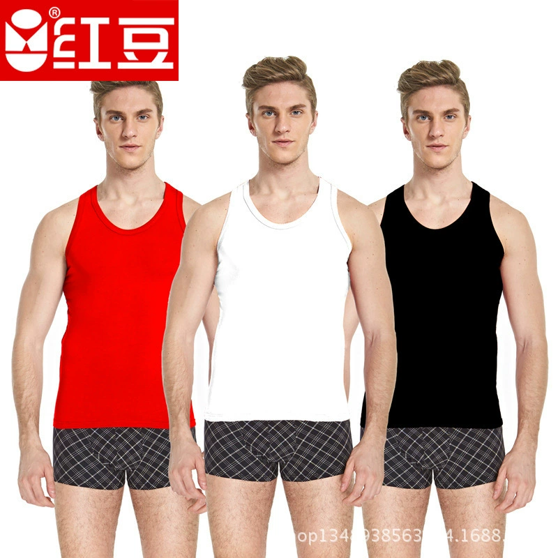 Красная фасоль Хлопковая летняя Базовая рубашка Весь хлопок Плюс Размер Жилет из хлопка для желудка