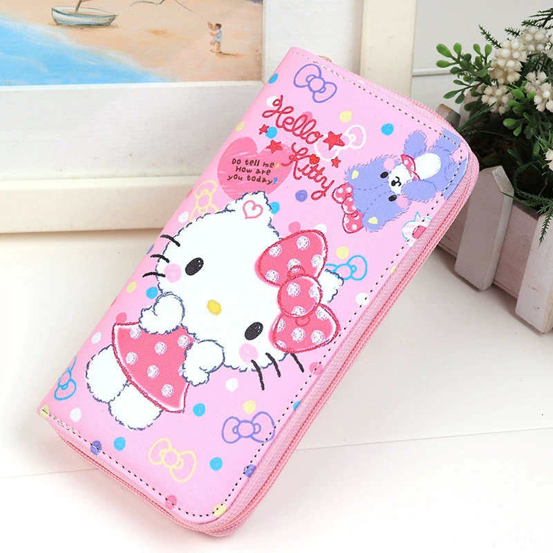 Милый мультяшный длинный кошелек на молнии в корейском стиле