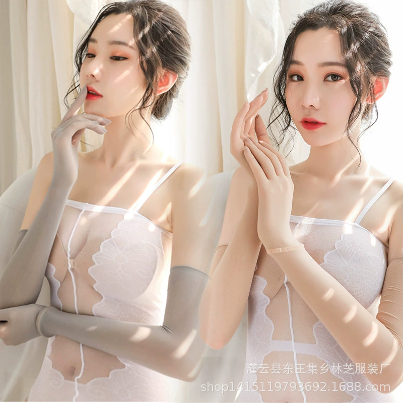 Трансграничная Европа и США сексуальные прозрачные чулки перчатки ночной клуб свадебный бал пять пальцев солнцезащитный крем летние перчатки этикет