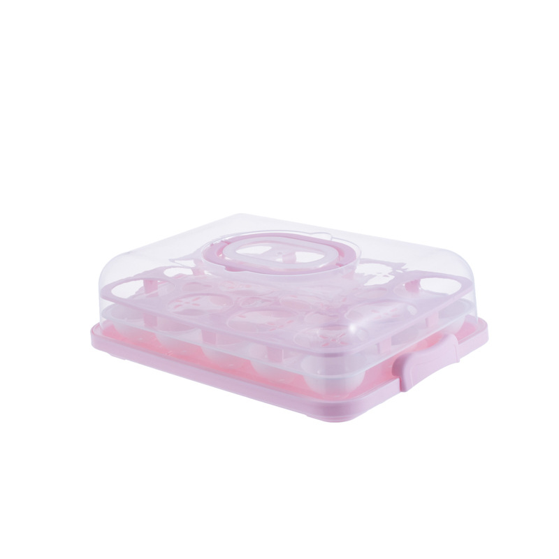 （工厂直销）食品级PP塑料方盒带马芬杯 及蛋格吐盒披萨盒3合1