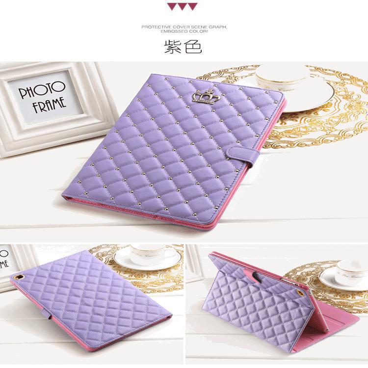 For iPad Air5 diamond crown protective case 9.7 Buckle 10.9 smart 10.2 hibernation leather case mini45