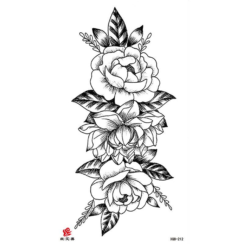 Pegatinas de tatuaje impermeables de brazo completo con símbolos, totems, animales y calaveras, disponibles para venta al por mayor y suministro transfronterizo.