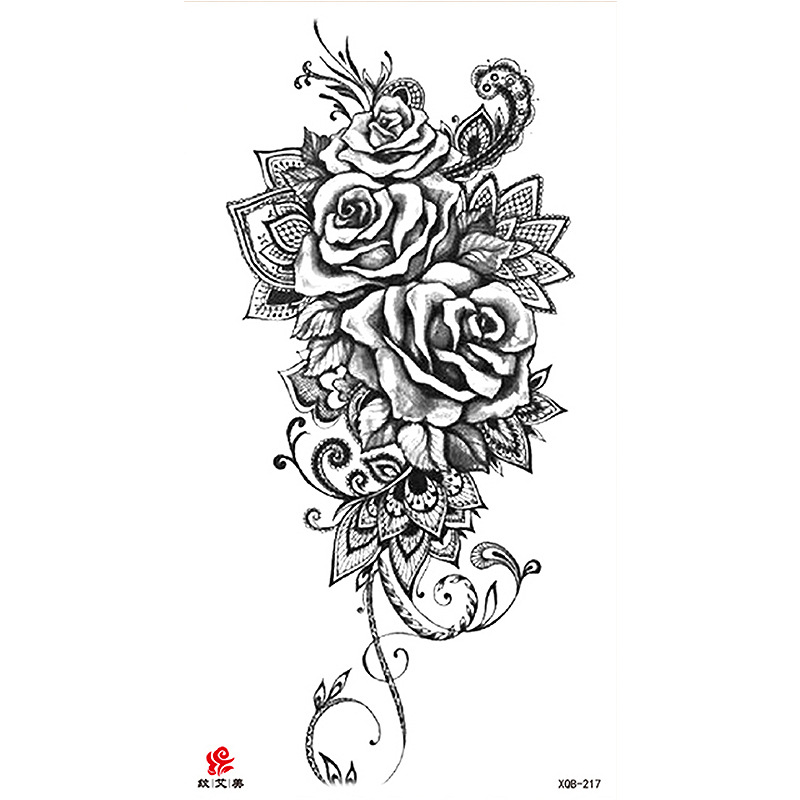 Pegatinas de tatuaje impermeables de brazo completo con símbolos, totems, animales y calaveras, disponibles para venta al por mayor y suministro transfronterizo.