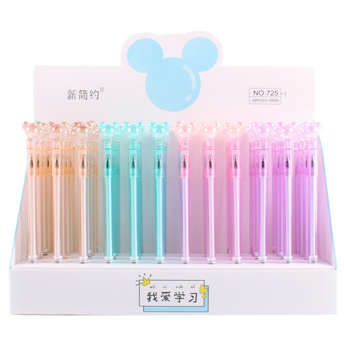 Gel pen Mickey cute creative internet celebrity student stationery supplies carbon water pen simple signature pen