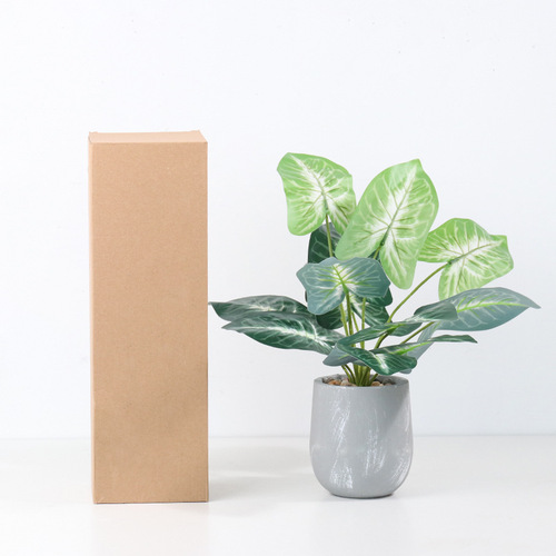 Nordic style simulated pothos plant bonsai, simulated flower ornaments, turtle leaf potted plants, desktop fake flower decorations