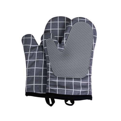 Square silicone microwave heat-resistant, heat-insulating, high-temperature anti-slip silicone oven baking pot handling gloves, factory direct sales