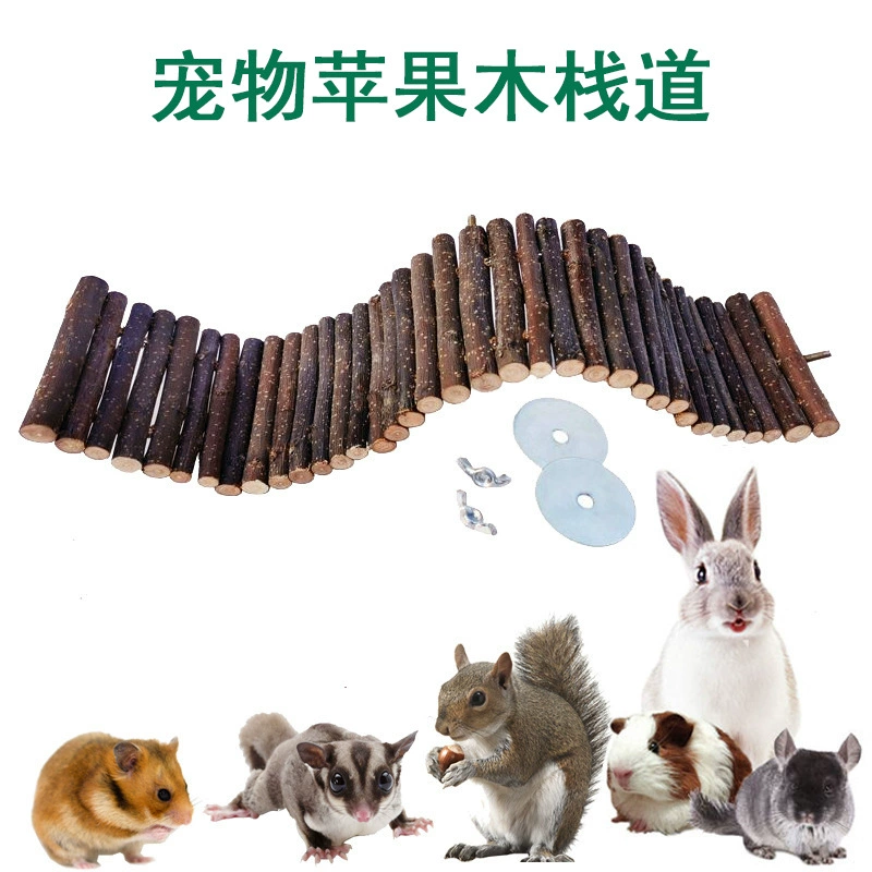 Яблочная деревянная лестница Тоторо деревянная доска белка подвесной мост хомяк игрушка кролик коренные принадлежности