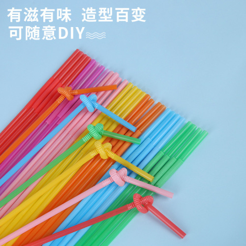 Disposable transparent plastic thick straws individually packaged pearl milk tea straws soy milk colorful new style straws