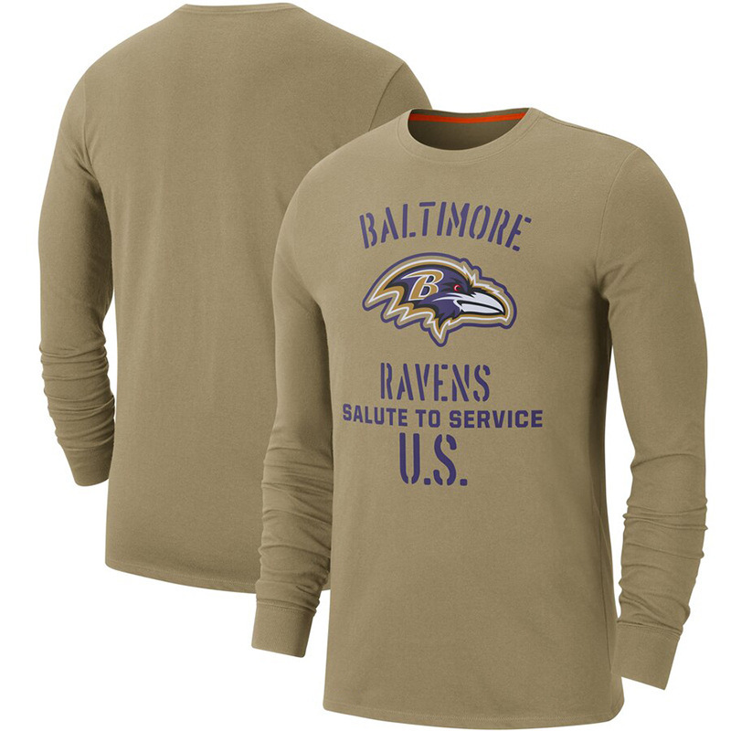 Cross-Border Rugby uniform NFL salute khaki long sleeve T-shirt European and American Leisure Sports men's T-shirt