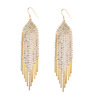 Silver needle, long shiny earrings with tassels, silver 925 sample, European style, internet celebrity, diamond encrusted