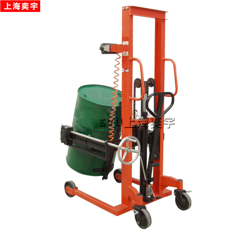 DSW300-EX防爆倒桶电子秤手动倾倒车油桶翻转倒料车可称重倒桶车