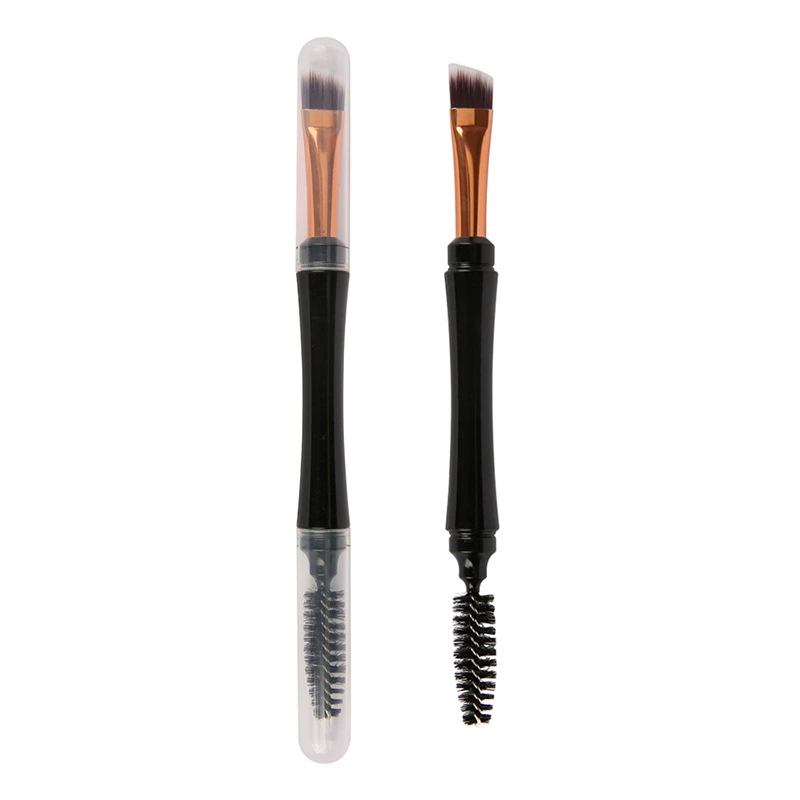 Double-sided cover with lid for eyelashes, curly handheld dustproof brush