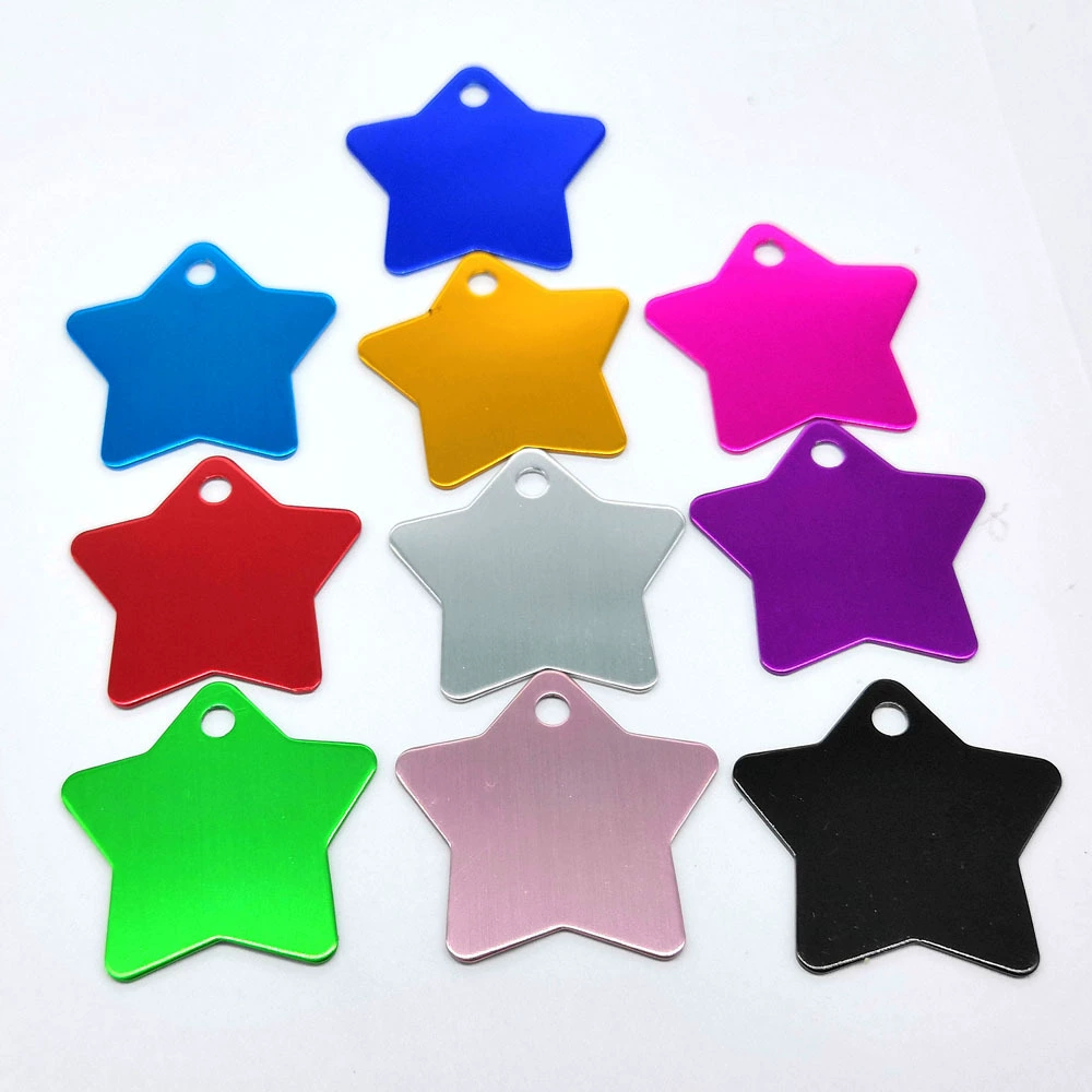 Алюминиевый материал пятиконечная Звездная бирка 10 цветов по желанию