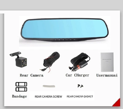 Car Rearview Mirror Driving Recorder Driving recorder - 43-inch-double